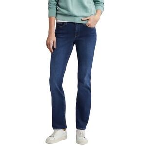 NYDJ Denim Marilyn Straight Leg Dark Blue Jeans Size 14 High Rise